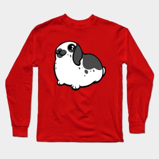 Black and White Lop Bunny Rabbit Coney Long Sleeve T-Shirt